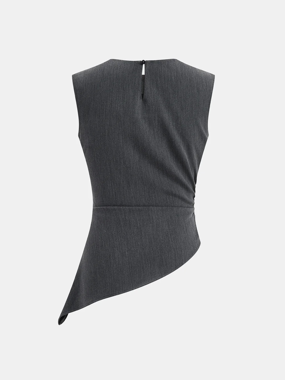 Sleeveless Asymmetric Top & Pleated Pants Set - Picture 4 of 8